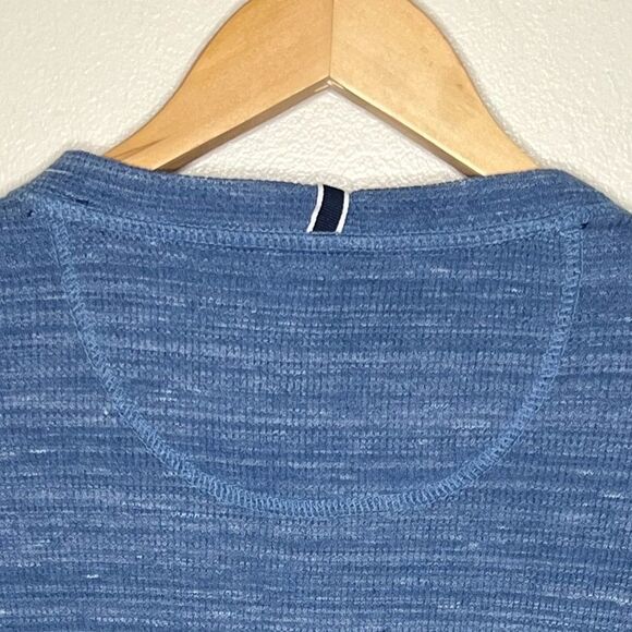 U.S. POLO ASSN SPACE DYE THERMAL HENLEY Sz S Men’s Blue NWT🏷 - Picture 2 of 14